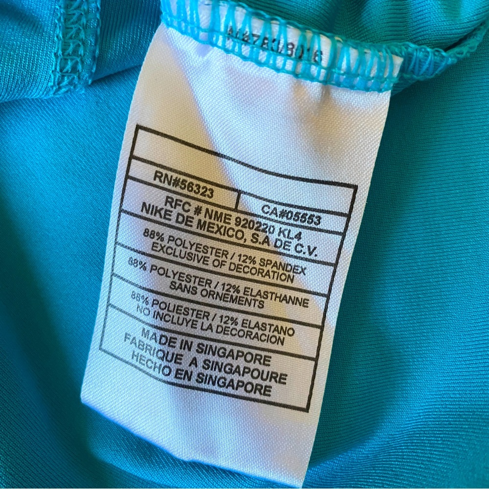 Nike Dry Fit Athletic Tank Top High Neck Sleeveless Small Blue - Picture 4 of 4